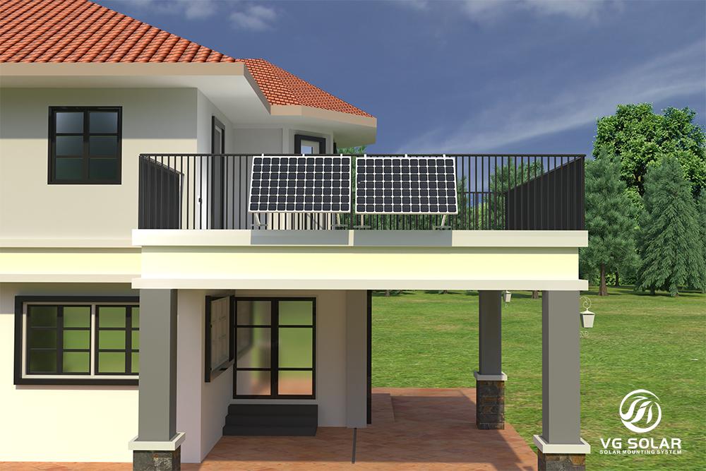 balcony photovoltaic mounting system